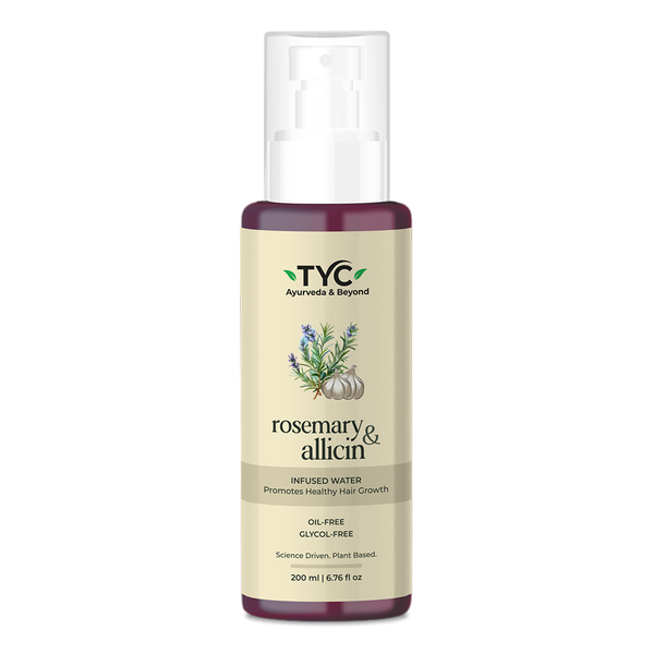 TYC - Trust Your Choice Rosemary and Allicin Water Hair Spray ! Botanical Hair Mist for Hair fall control, Hair growth, Healthy Hair, Improved Scalp Health ! 200 ml