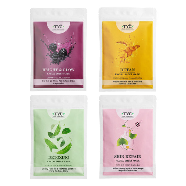 TYC Facial Sheet Masks (Pack of 4)